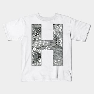 Zentangle H Kids T-Shirt